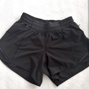 Black Lululemon Hotty Hot shorts